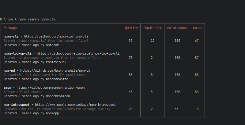 npms-cli